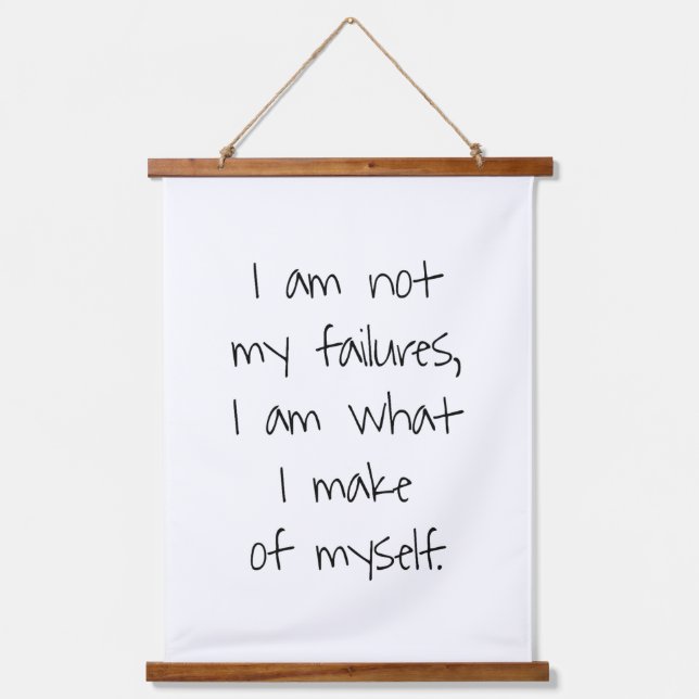 No mis fracasos Madera tapada tapiz de pared (Anverso)