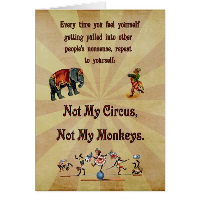 No mis monos, no mi circo (Frente)