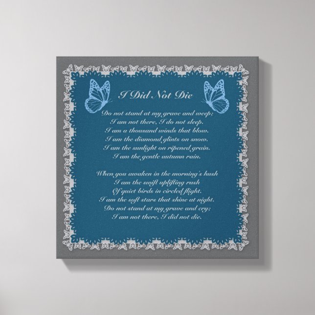 No Morí Impresión de Lienzo de Duelo (Anverso)