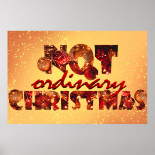 "No Navidades comunes" Arte de letras y Poster roj