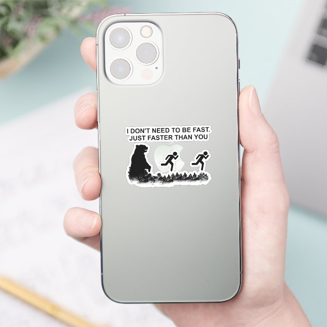 No necesito ser Pegatina rápido (pardo) (Teléfono)