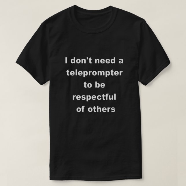No necesito una camiseta teleapuntadora (Diseño del anverso)