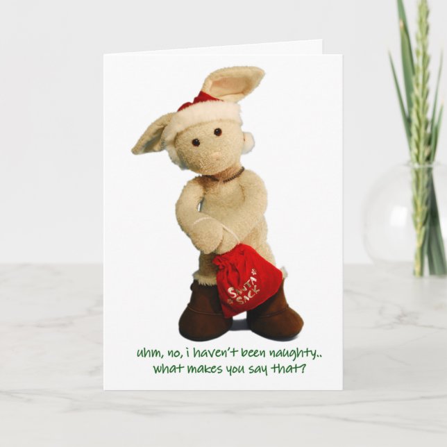 no, no he sido travieso. Tarjeta de Navidad 2 (Anverso)