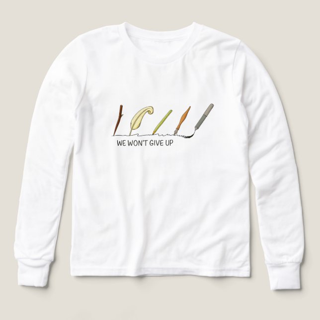 No nos daremos por vencidos - Pollos y tallos artí (Diseño frontal)