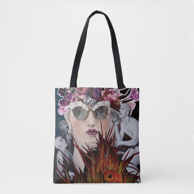 "No oiga la ninguna" bolsa de asas malvada (Anverso)