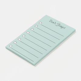 No olvide las notas de post-it