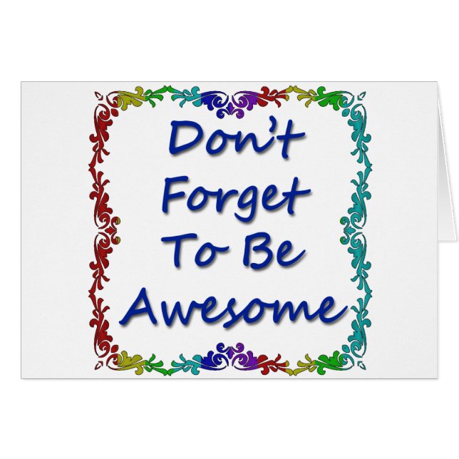 No olvide ser impresionante (Anverso (Horizontal))