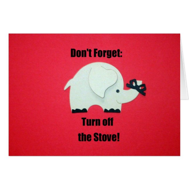 No olviden: ¡Apaguen la estufa! (Anverso (Horizontal))