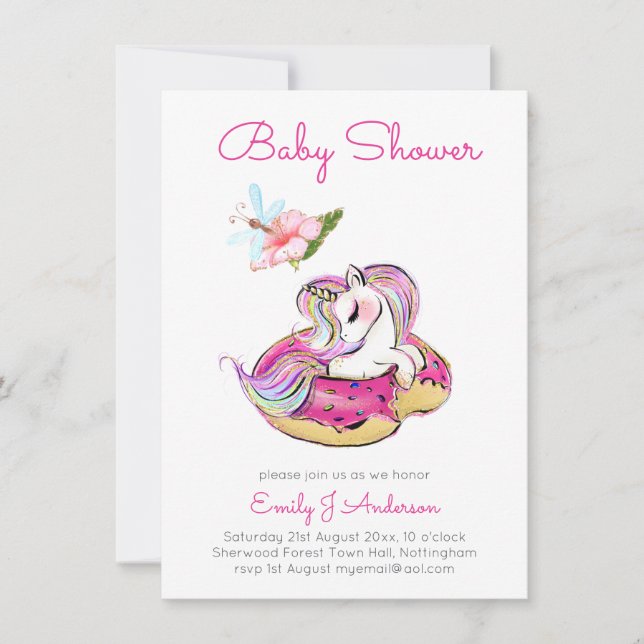 No olviden mis rociadas de unicornio de Baby Showe (Anverso)