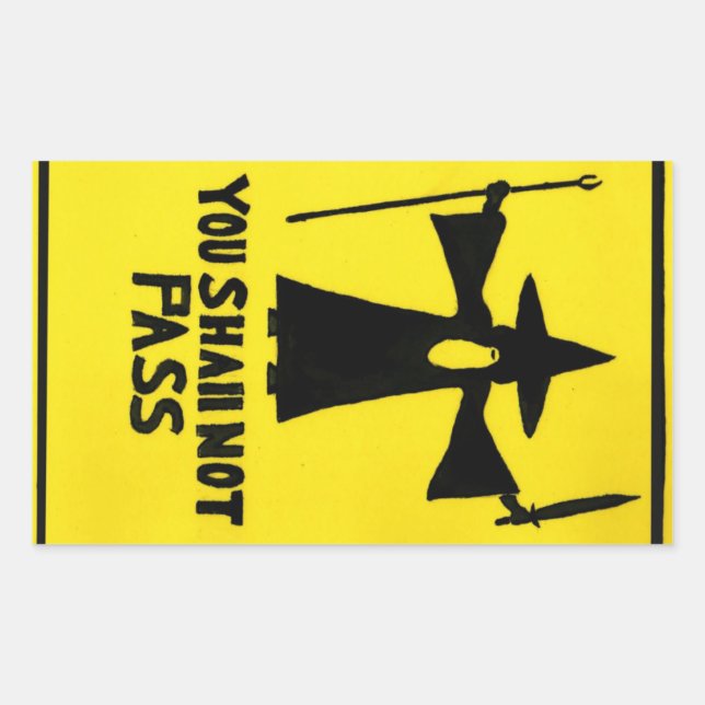 No Pasará Pegatina (Anverso)