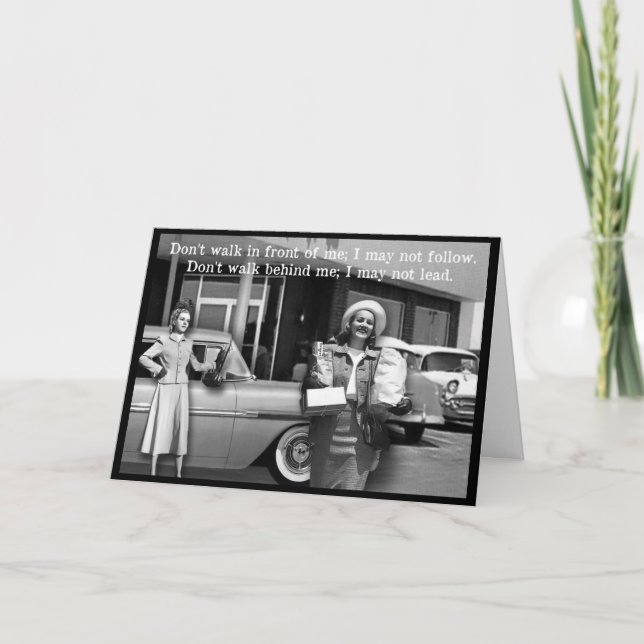 No pases delante de mi tarjeta de felicitación (Anverso)