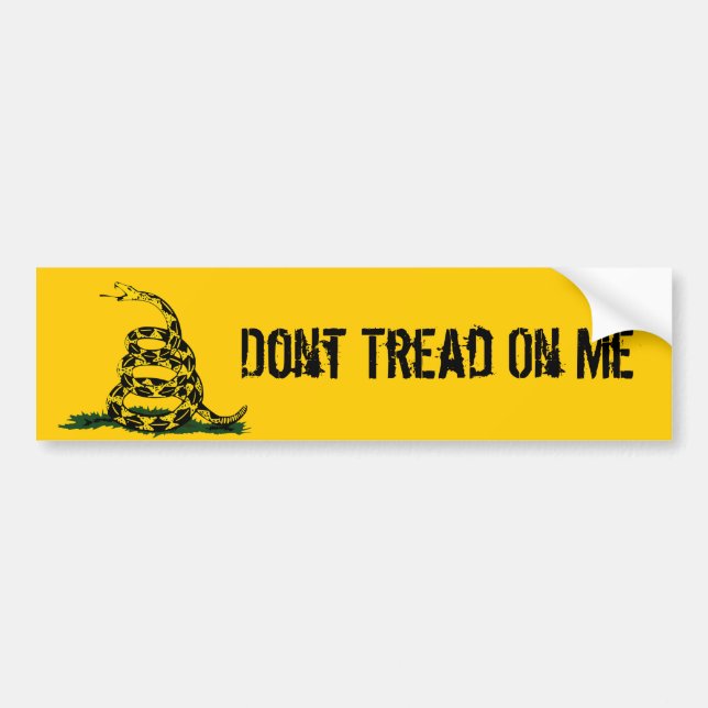 No pisar la etiqueta MeGadsden Bumper Sticker (Frente)