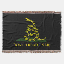 No Pisar Me Gadsden Flag Manta Negra para Lanzar