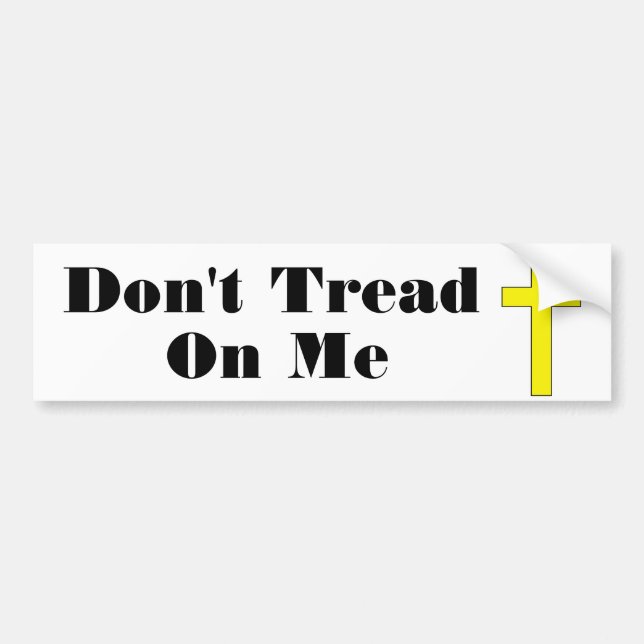 No pise en mí al pegatina religioso cruzado de la (Frente)