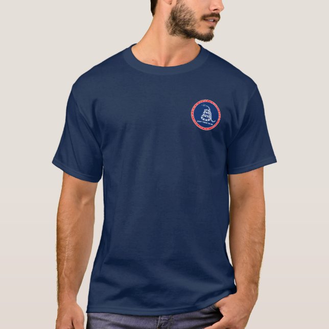 No pise en mí la camisa blanca y azul roja del (Anverso)