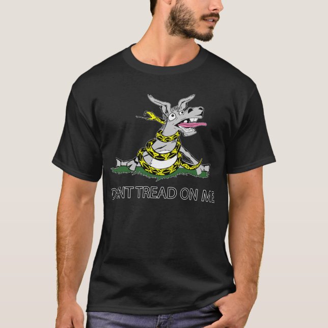 NO PISE EN MÍ la camiseta negra del BURRO (Anverso)