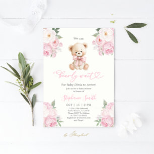 No podemos Esperar Tarjeta de Invitación para Baby