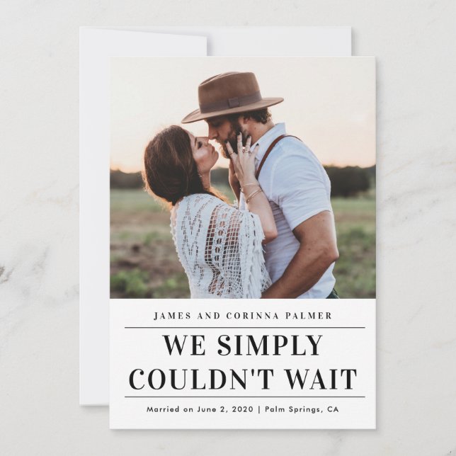 No podíamos esperar anuncio de boda (Anverso)