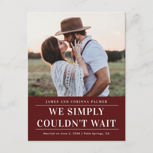 No podíamos esperar la invitación boda (Anverso)