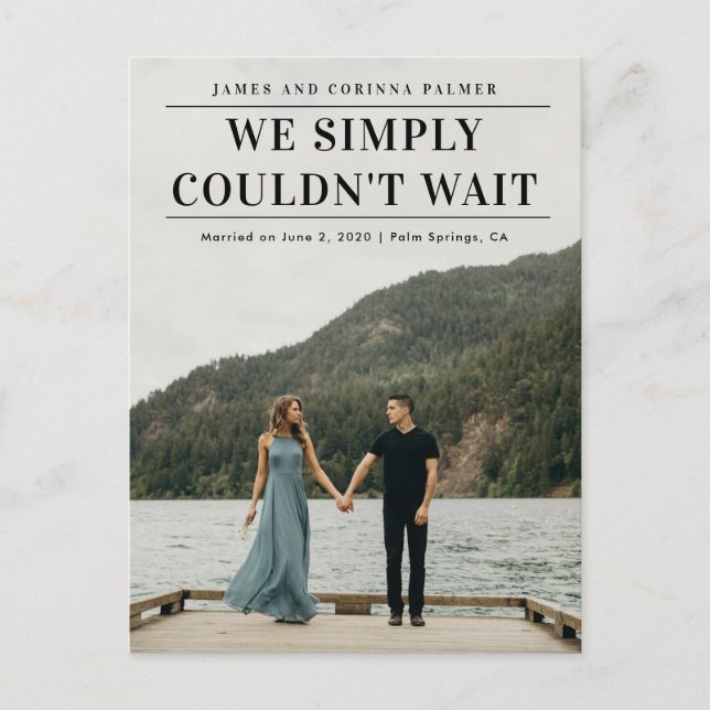 No podíamos esperar la invitación boda (Anverso)