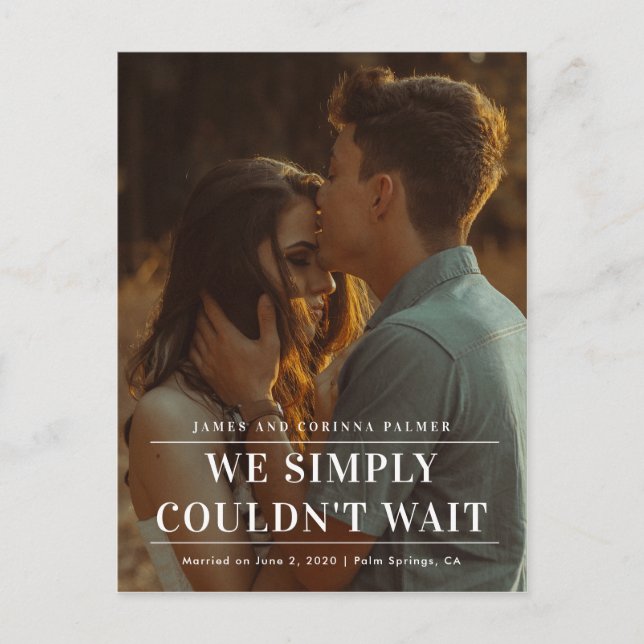 No podíamos esperar la invitación boda (Anverso)