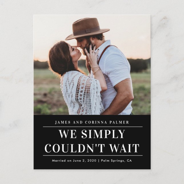 No podíamos esperar la invitación boda (Anverso)