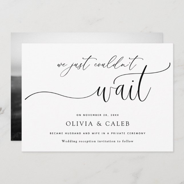 No podíamos esperar la Invitación matrimonial (Anverso / Reverso)