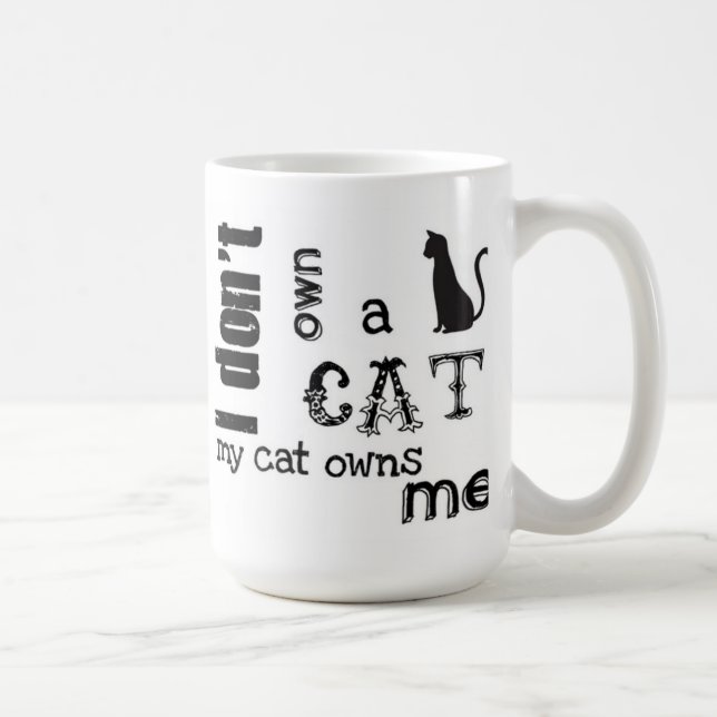 No poseo un gato que mi gato me posee taza linda (Derecha)