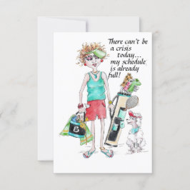 No puede haber una crisis hoy...mi horario está ll