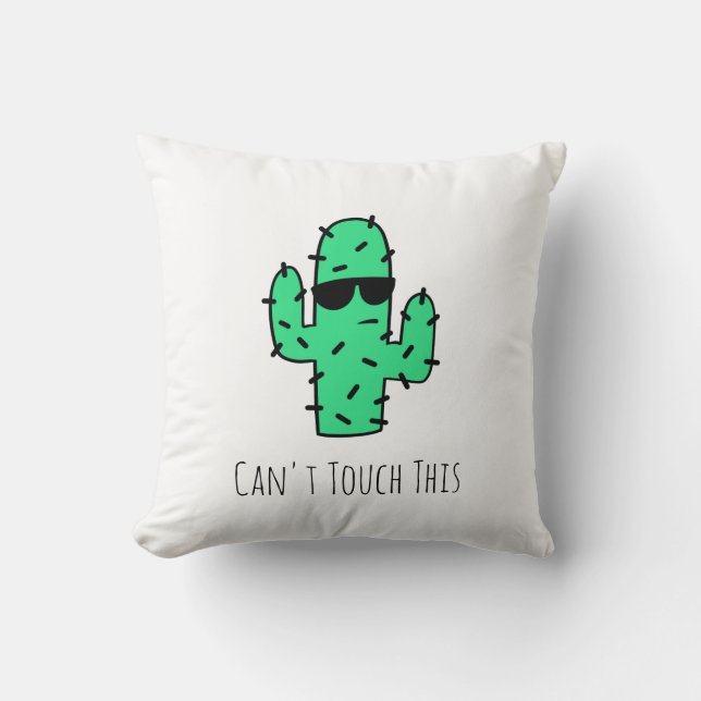 No puede tocar esta almohada fresca del cactus (Anverso)