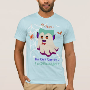 No puedes asustarme camiseta de manga corta azul c