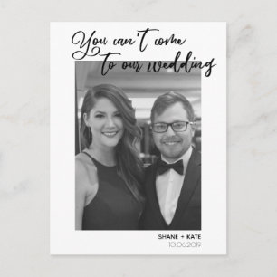 No puedes venir a nuestra foto de Invitación Boda