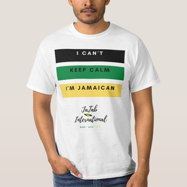 No puedo calmarme soy camiseta jamaiquina (Anverso)