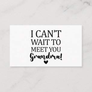 No puedo esperar para conocerte Anuncio de embaraz