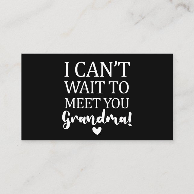 No puedo esperar para conocerte Anuncio de embaraz (Anverso)