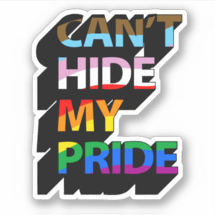 No puedo ocultar mi Pegatina del orgullo progresis