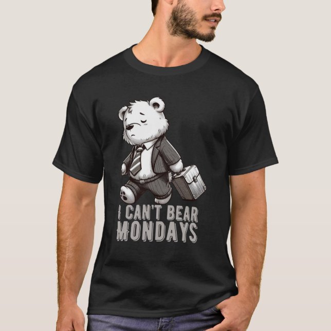 No puedo soportar camiseta de lunes (Anverso)