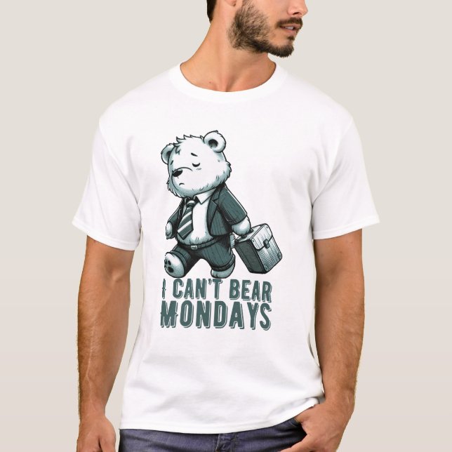 No puedo soportar camiseta de lunes (Anverso)