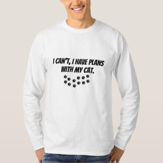 No puedo tener planes con mi camiseta de gato
