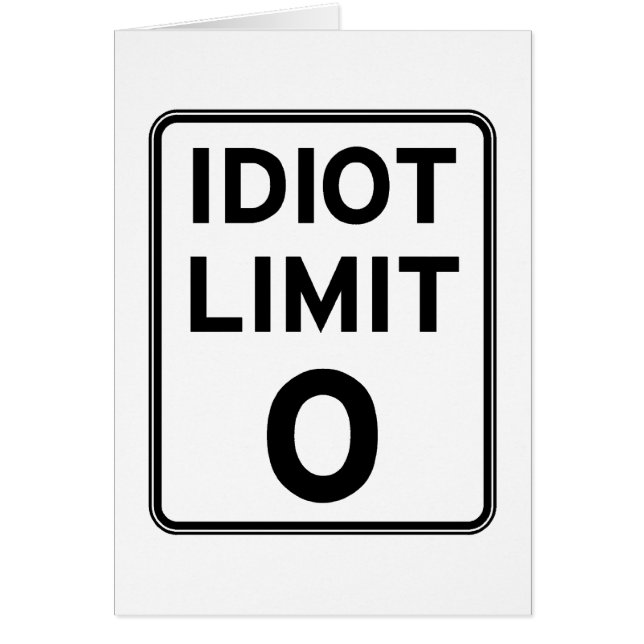 No puedo tratar de más idiotas (Frente)