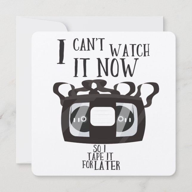 No puedo verlo ahora, así que lo grabo para más ta (Anverso)