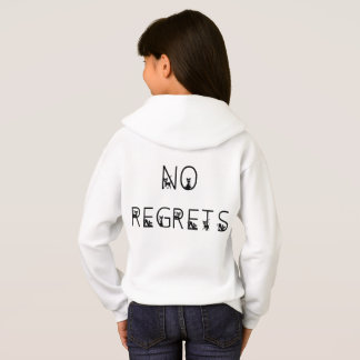 No Regrets gatos negros letra palabras apiladas