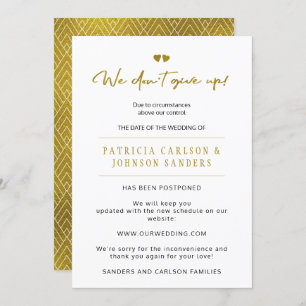 No renunciamos a la invitación boda postergada