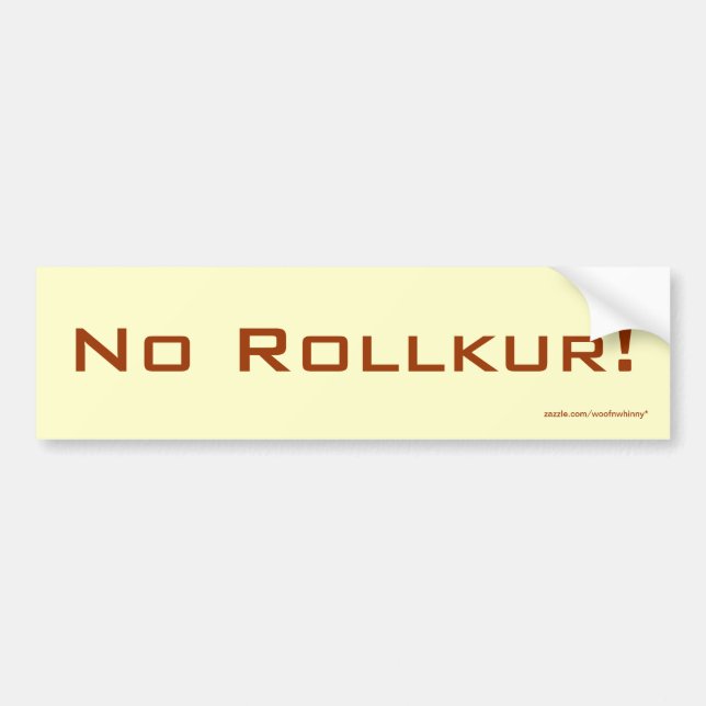 ¡No Rollkur! Pegatinas para coches (Frente)