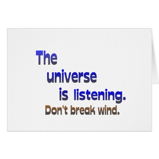 No rompa el viento - el universo está escuchando (Anverso (Horizontal))