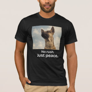 No Rush Just peace camiseta vintage perro slow liv