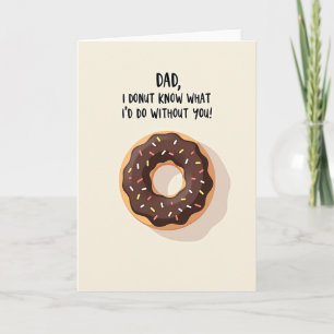 No Sé Donut Tarjeta de Pastelería Papá