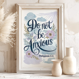 No se inquiete: Filipenses 4:6 Arte Acuarela