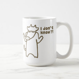 No sé la taza de la vaca del dibujo animado