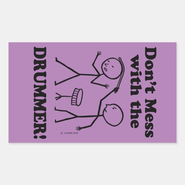 No se mezcle con el Pegatina rectangular de tambor (Anverso)